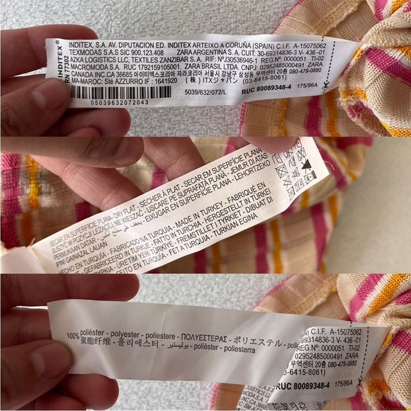 NWT Zara Striped Ribbed Knit Polo Collar Midi Dress L - Picture 2 of 11